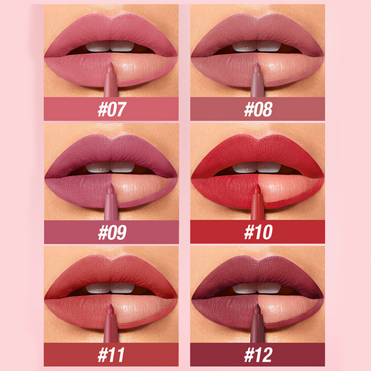 🌸💐Wasserfestes Matte Lip Liner Set in 12 Farben