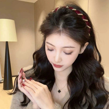 🔥Heißer Verkauf 50% Rabatt🔥Vintage High Cranium Artificial Pearl Hairband