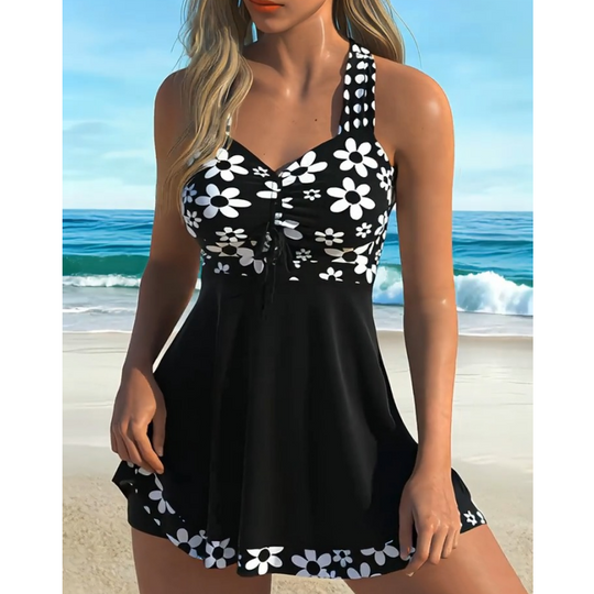 🌺 50% RABATT! ☀️ Damen-Tankini-Badeanzüge mit Blumenmuster und Boyshorts – Schnelltrocknend, Bequeme Passform &amp; Modische Bedeckung 🏖️