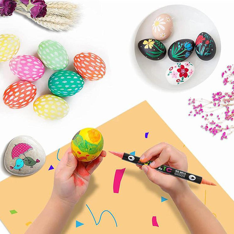 🔥 50 % RABATT! 🌈🖌️ Acrylstift-Marker mit zwei Spitzen – Farbenfroh &amp; vielseitig ✨🎨