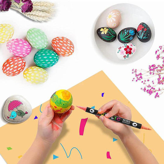 🔥 50 % RABATT! 🌈🖌️ Acrylstift-Marker mit zwei Spitzen – Farbenfroh &amp; vielseitig ✨🎨
