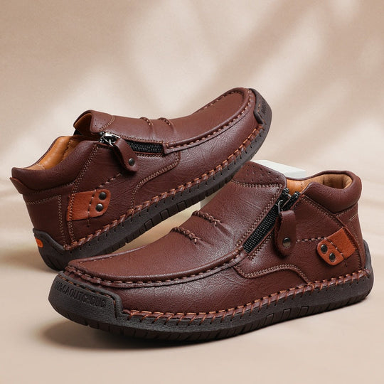 Outdoor-Sneaker für Herren im Retro-Stil aus PU-Leder
