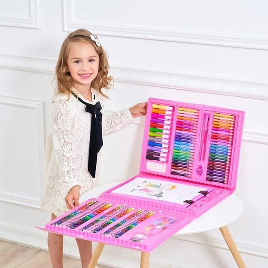 🎨 60% RABATT JETZT! ✨ Deluxe 6-in-1 Kreativ-Kunstset - Enthält Malwerkzeuge &amp; 12 Farben für die Entwicklung kindlicher Fantasie 🧑‍🎨🌟