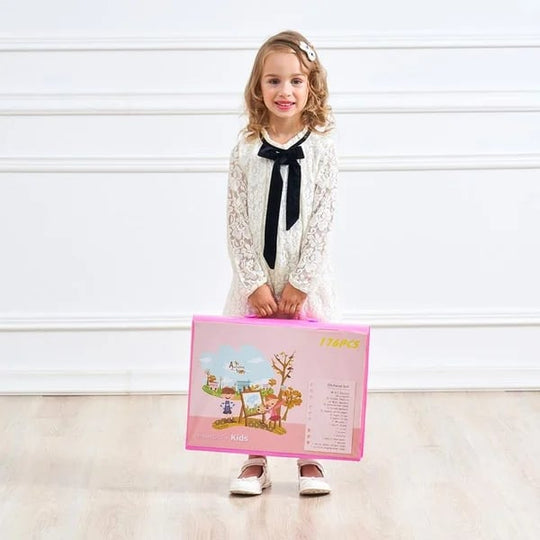 🎨 60% RABATT JETZT! ✨ Deluxe 6-in-1 Kreativ-Kunstset - Enthält Malwerkzeuge &amp; 12 Farben für die Entwicklung kindlicher Fantasie 🧑‍🎨🌟