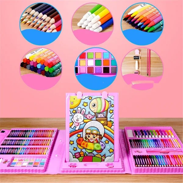 🎨 60% RABATT JETZT! ✨ Deluxe 6-in-1 Kreativ-Kunstset - Enthält Malwerkzeuge &amp; 12 Farben für die Entwicklung kindlicher Fantasie 🧑‍🎨🌟