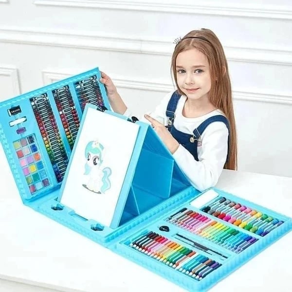 🎨 60% RABATT JETZT! ✨ Deluxe 6-in-1 Kreativ-Kunstset - Enthält Malwerkzeuge & 12 Farben für die Entwicklung kindlicher Fantasie 🧑‍🎨🌟
