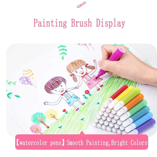 🎨 60% RABATT JETZT! ✨ Deluxe 6-in-1 Kreativ-Kunstset - Enthält Malwerkzeuge &amp; 12 Farben für die Entwicklung kindlicher Fantasie 🧑‍🎨🌟