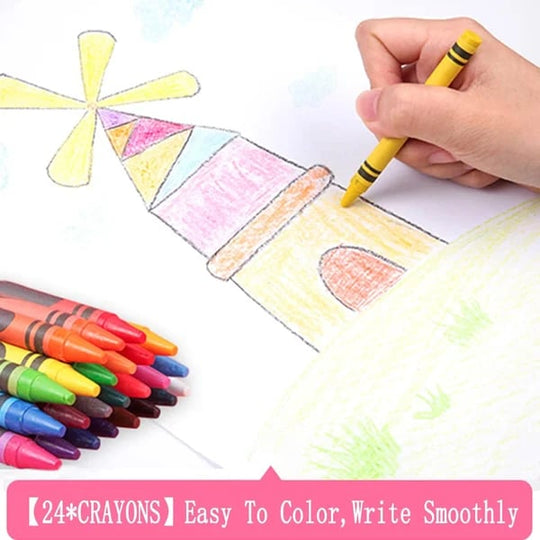 🎨 60% RABATT JETZT! ✨ Deluxe 6-in-1 Kreativ-Kunstset - Enthält Malwerkzeuge &amp; 12 Farben für die Entwicklung kindlicher Fantasie 🧑‍🎨🌟