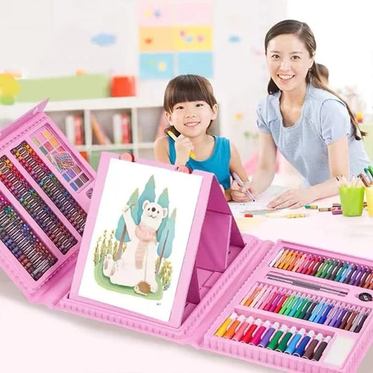 🎨 60% RABATT JETZT! ✨ Deluxe 6-in-1 Kreativ-Kunstset - Enthält Malwerkzeuge &amp; 12 Farben für die Entwicklung kindlicher Fantasie 🧑‍🎨🌟