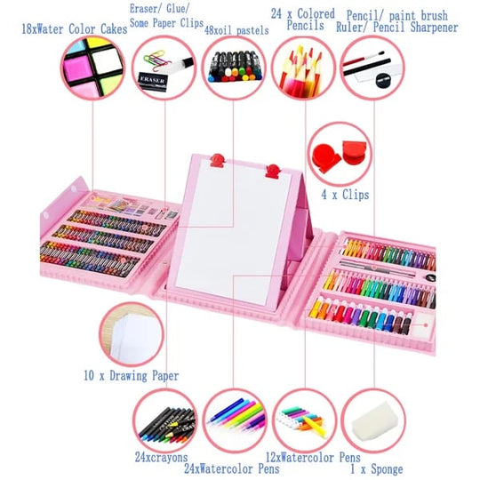 🎨 60% RABATT JETZT! ✨ Deluxe 6-in-1 Kreativ-Kunstset - Enthält Malwerkzeuge &amp; 12 Farben für die Entwicklung kindlicher Fantasie 🧑‍🎨🌟