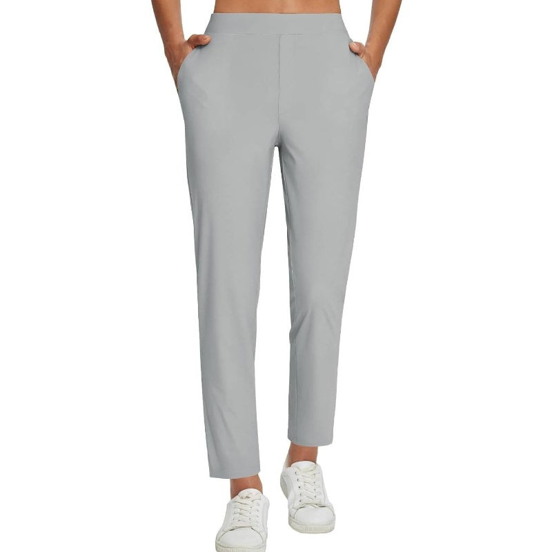 ⏳LIMITED OFFER 70% OFF🌞Women’s Fitted High-Waisted Zip-Pocket Trousers👖Lightweight, Breathable, Soft 26"/27" Ankle Pants with Zipper Pockets