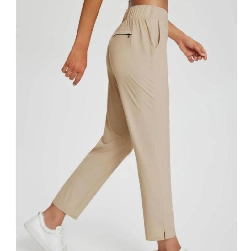 ⏳LIMITED OFFER 70% OFF🌞Women’s Fitted High-Waisted Zip-Pocket Trousers👖Lightweight, Breathable, Soft 26"/27" Ankle Pants with Zipper Pockets