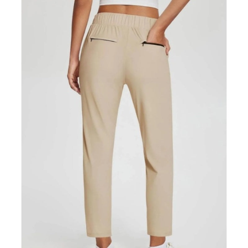 ⏳LIMITED OFFER 70% OFF🌞Women’s Fitted High-Waisted Zip-Pocket Trousers👖Lightweight, Breathable, Soft 26"/27" Ankle Pants with Zipper Pockets