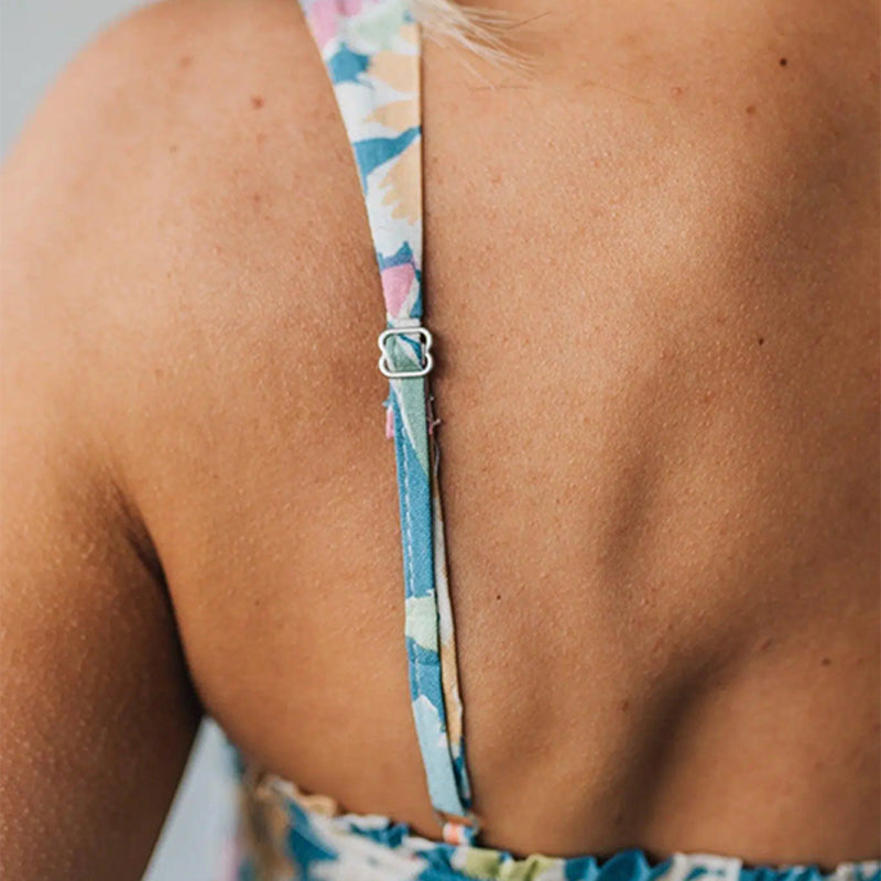 Fließendes Kleid mit Blumendruck und Trägern für Damen