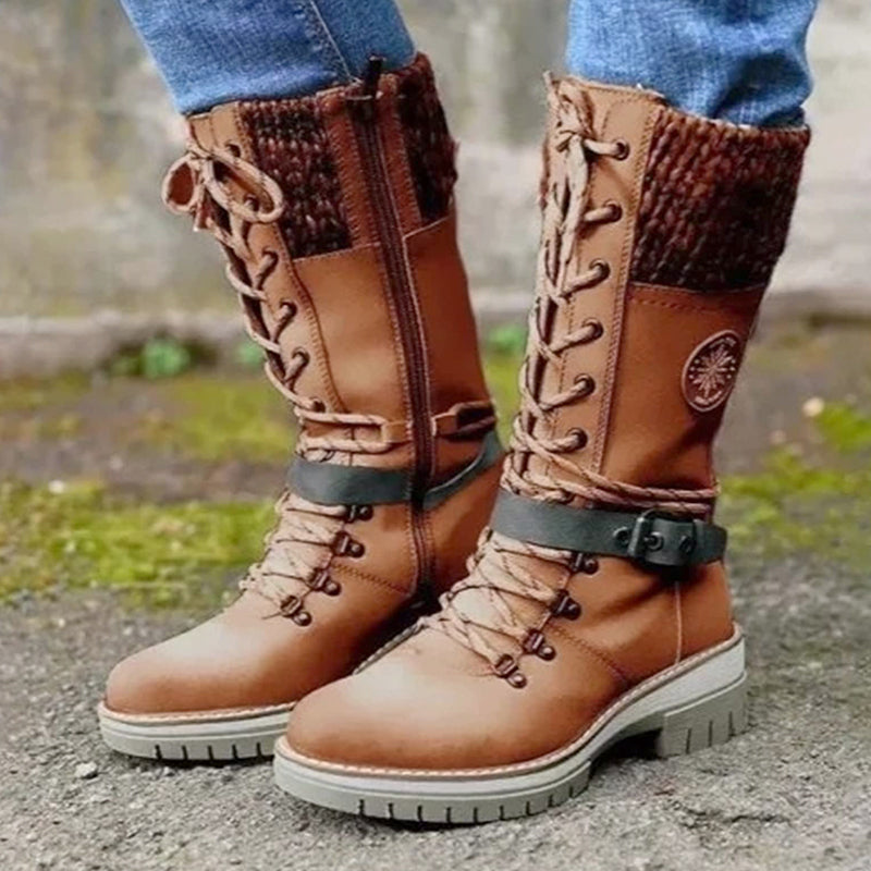 ❄️Winterschlussverkauf 50% RABATT🎁Wasserdichte Knie-Schneestiefel für Damen