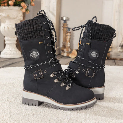❄️Winterschlussverkauf 50% RABATT🎁Wasserdichte Knie-Schneestiefel für Damen