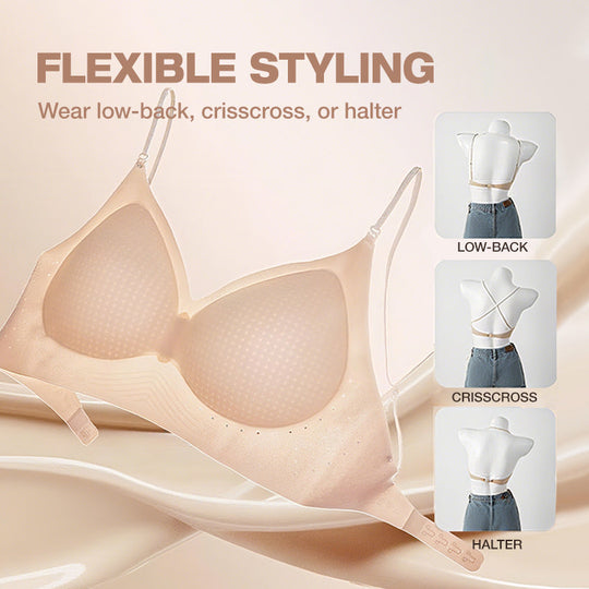 Deep V Low Back Backless Bra for A/B/C Cup - Seamless Invisible Bra