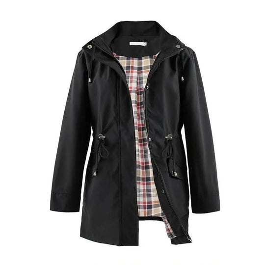 🧥LETZTER TAG DES AUSVERKAUFS 50 % RABATT🌧️💧Ultimative wasserdichte Jacke mit Karomuster für Damen🍃