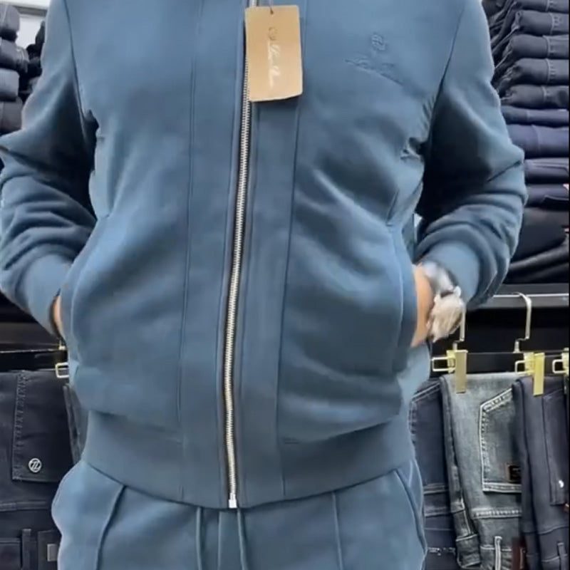 Super popular lately—many people are buying it🔥Men's Casual Jacket & Pants Two-Piece Set