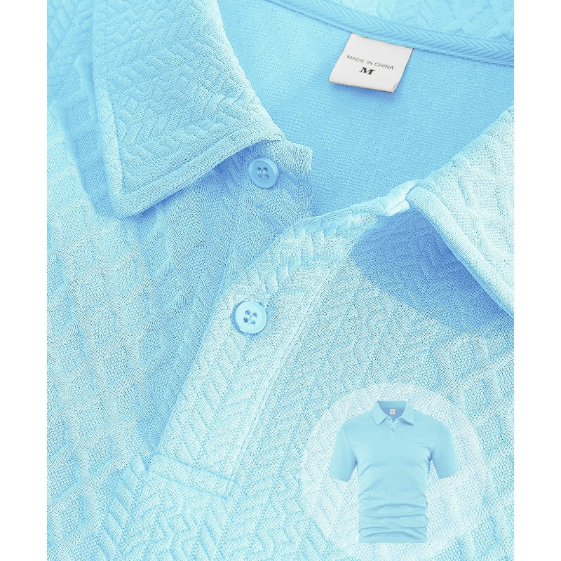 👕 51% RABATT! 💎 Herren-Zweiteiler mit Rautenstruktur – Kurzarmhemd &amp; Shorts – Atmungsaktiv, Knitterfrei &amp; Lässiger Sommer-Look ☀️