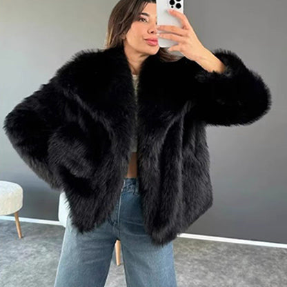 🔥🖤Winter-Vorverkauf für Damenpelzmantel, Plüschfutter, weicher Kragen, kostenloser Versand (Cozy Edition)