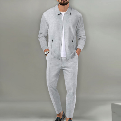 Herren stilvolles 2-teiliges Set: Jacke mit Hemdkragen und Jogginghose✈️Heute versandkostenfrei!