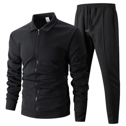 Herren stilvolles 2-teiliges Set: Jacke mit Hemdkragen und Jogginghose✈️Heute versandkostenfrei!