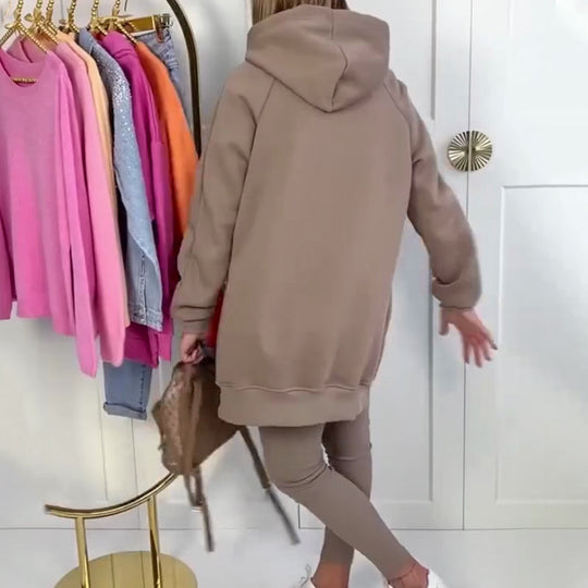 💖Stilfuldt sæt med hættetrøje og bukser til kvinder