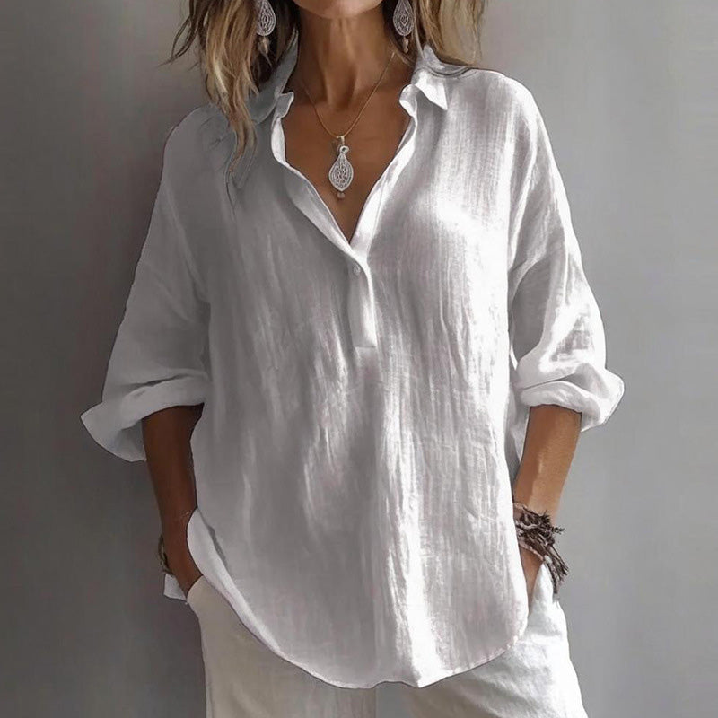 👔✨ 50 % RABATT! Løs, allsidig damebluse – lett, avslappet &amp;  Perfekt for hverdagslivet og kontoret ✨
