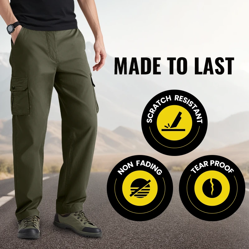 👖🏃 Pantalon cargo multipoches pour homme – matière respirante et coupe moderne pour les activités en extérieur ou en ville 🏙️📦