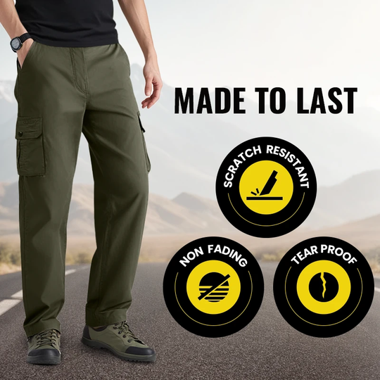 👖🏃 Pantalon cargo multipoches pour homme – matière respirante et coupe moderne pour les activités en extérieur ou en ville 🏙️📦