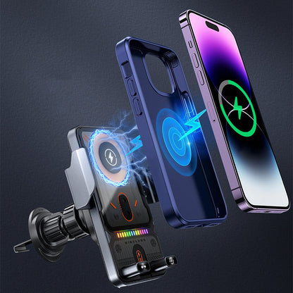 🔥HEISSER VERKAUF 50 % RABATT🎁⚡Über 50.000 verkauft! 📱Intelligente 2-in-1 Auto-Drehbare Handyhalterung & Kabelloses Ladegerät⚡