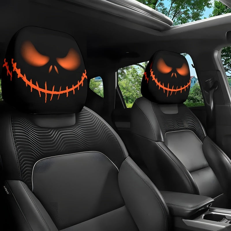 😆 Funny Cartoon Car Headrest Covers – 2PCS Universal Fit 🚗