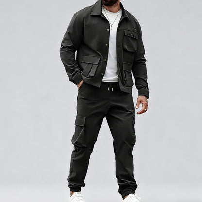 Herren-Retro-Zweiteiler (Jacke und Cargohose)【Kostenlose Lieferung】
