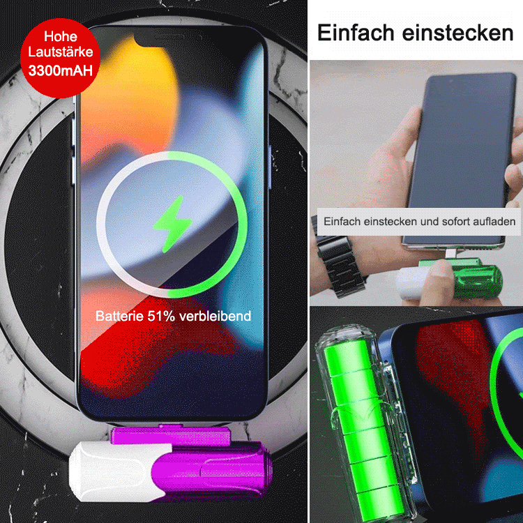 🔥Eliminer frykten – Ultrakompakt hurtigladende powerbank