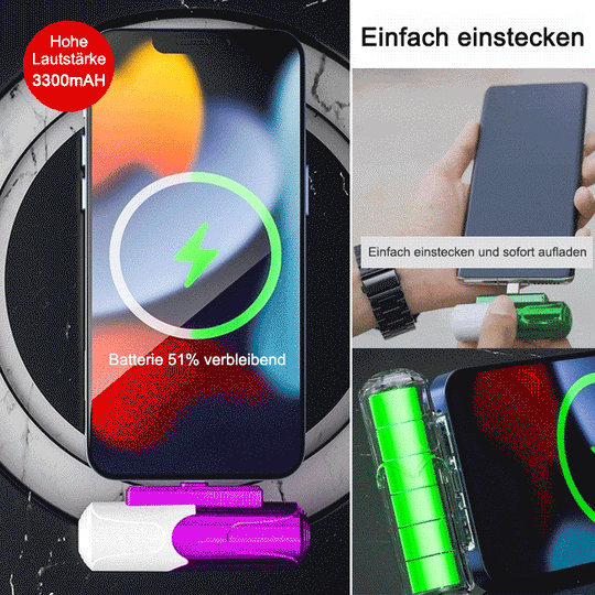 🔥Eliminer frykten – Ultrakompakt hurtigladende powerbank