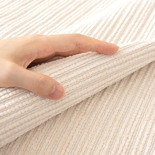 Pousbo®Sofa cover in herringbone chenille fabric