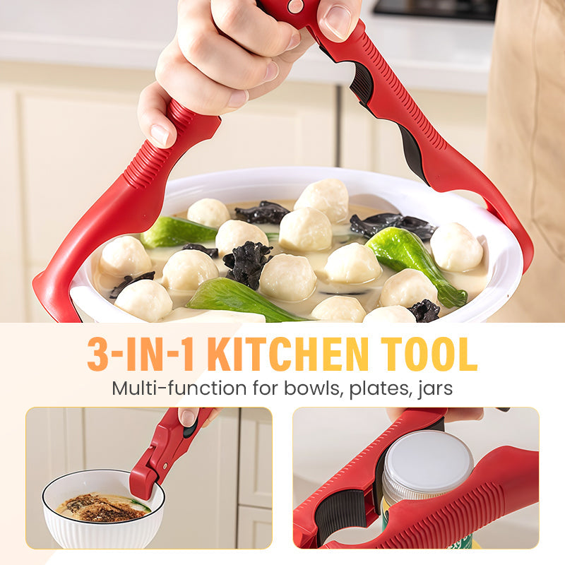 🍽️ 38% RABATT HEISSER VERKAUF! ✨ 3-in-1 Silikon-Schüssel- und Tellerklemme - Spülmaschinenfest & Hitze-beständig bis 230°C für Sicheren Transport von Mahlzeiten 🍱🔒