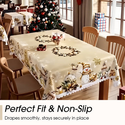 Freudige festliche klassische Weihnachtstischdecke