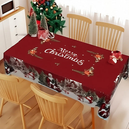 Freudige festliche klassische Weihnachtstischdecke
