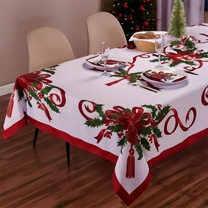 Freudige festliche klassische Weihnachtstischdecke
