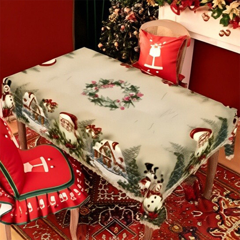 Freudige festliche klassische Weihnachtstischdecke