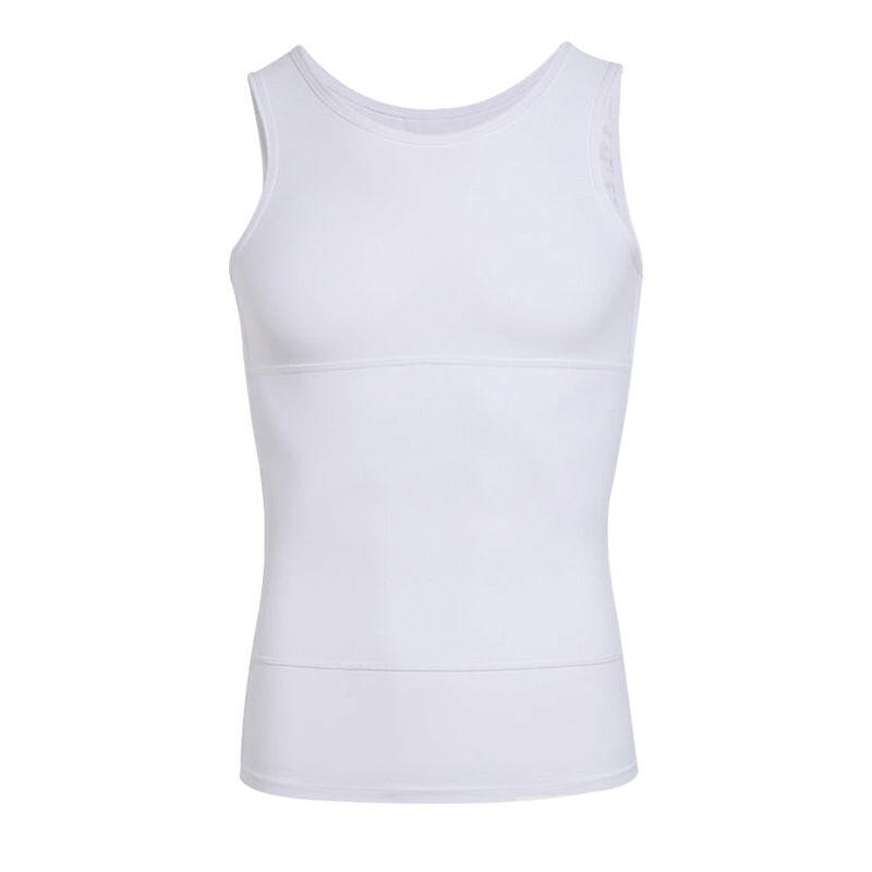 Einfarbiges Herren-Kompressions-Tanktop mit Bauchkontrolle