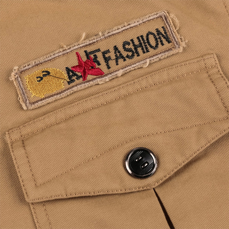[Das perfekte Geschenk] Herren-Winterjacke aus Baumwolle mit Kordelzug im Military-Stil – Komfort und Stil vereint
