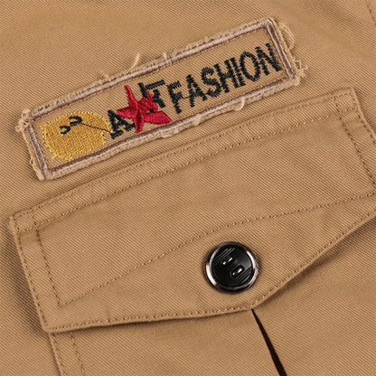 [Das perfekte Geschenk] Herren-Winterjacke aus Baumwolle mit Kordelzug im Military-Stil – Komfort und Stil vereint