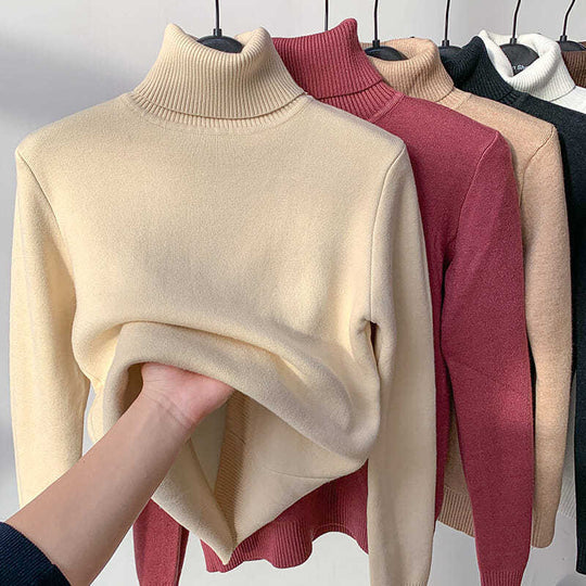🥰Verdicktes Fleece-Strick-Unterhemd für Herbst und Winter, warme und bequeme Innenbekleidung
