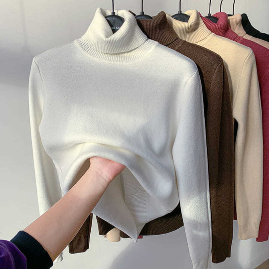 🥰Verdicktes Fleece-Strick-Unterhemd für Herbst und Winter, warme und bequeme Innenbekleidung