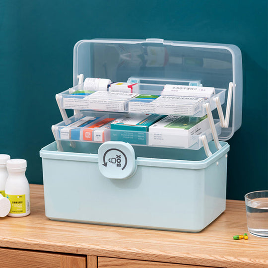 💊 50% RABATT! 🏠 Mehrstöckige Haushalts-Medikamentenbox – Großes Fassungsvermögen, Kindersicherung &amp; Übersichtliche Fächer 🚑