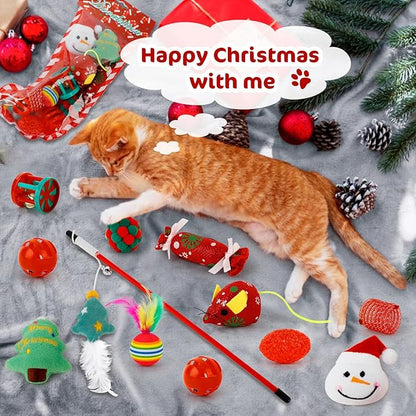 🎄🎁2025 Weihnachts-Countdown-Adventskalender mit Spielzeug für Katzen und Hunde🐾🥳