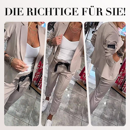 Bequem und stilvoll 🔥Lässiger, einfarbiger zweiteiliger Anzug für Damen